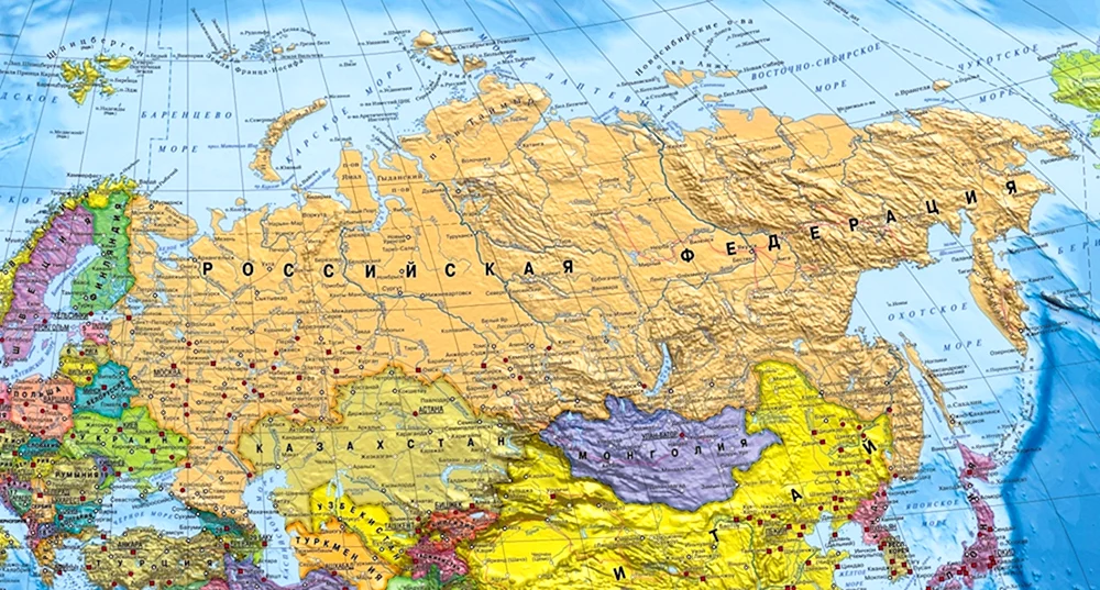 Russlands Territorium in Farbe