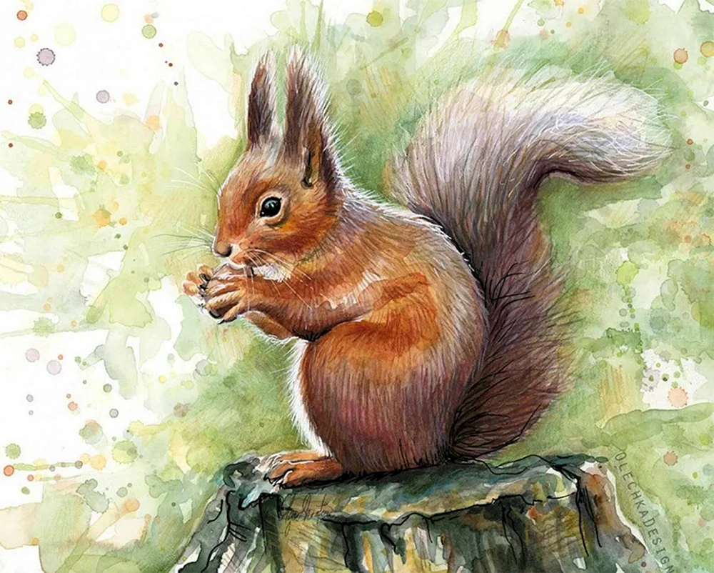 Puschkin Eichhörnchen mit goldenen Nüssen