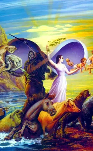 Ein Bild der Wiedergeburt Bhagavat Gita