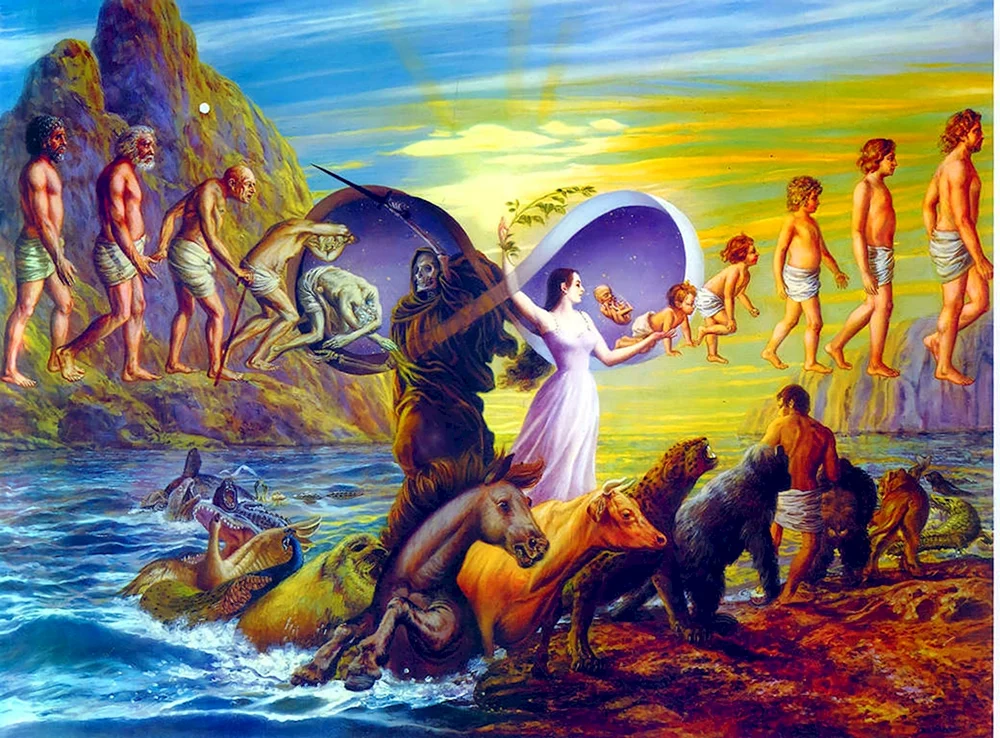 Ein Bild der Wiedergeburt Bhagavat Gita