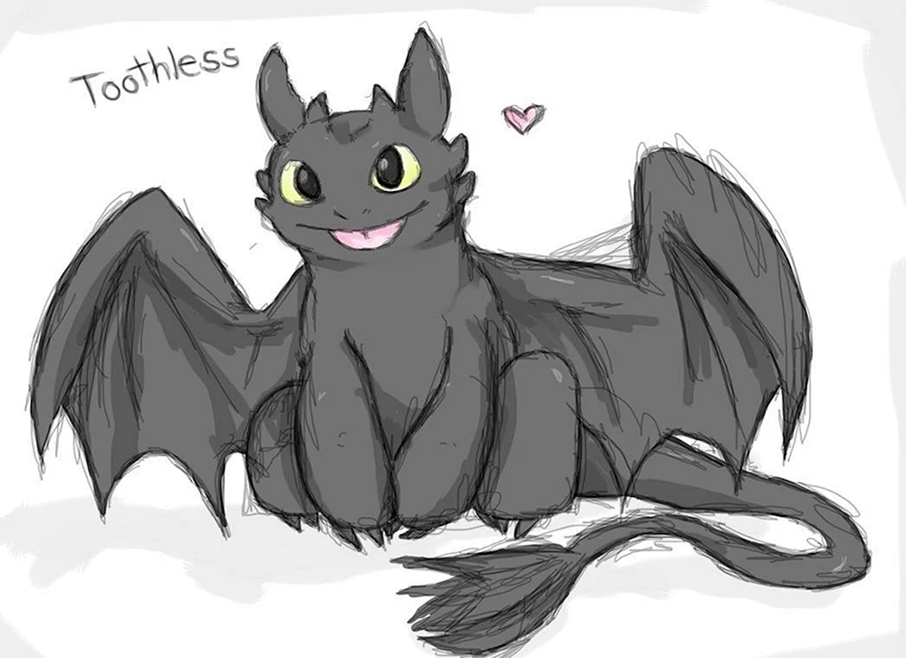 Zahnloser Drache zum Skizzieren