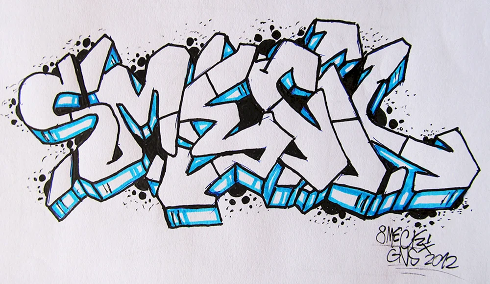 Bleistiftgraffiti-Bilder