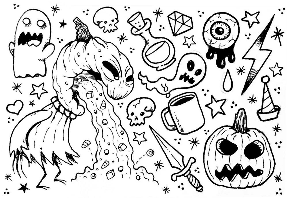Halloween Bilder zum Zeichnen