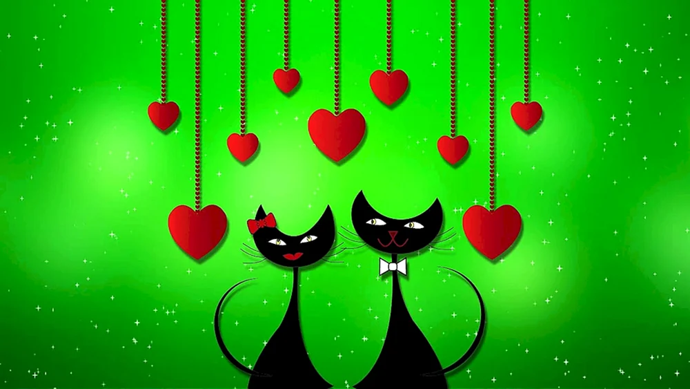 Katze mit Herz
