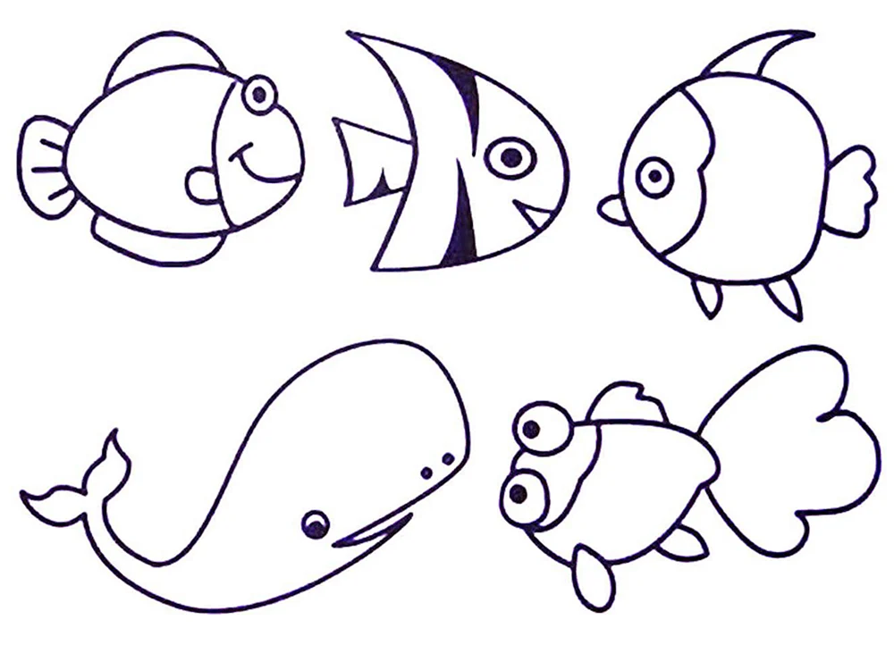 Fischzeichnung zum Ausmalen