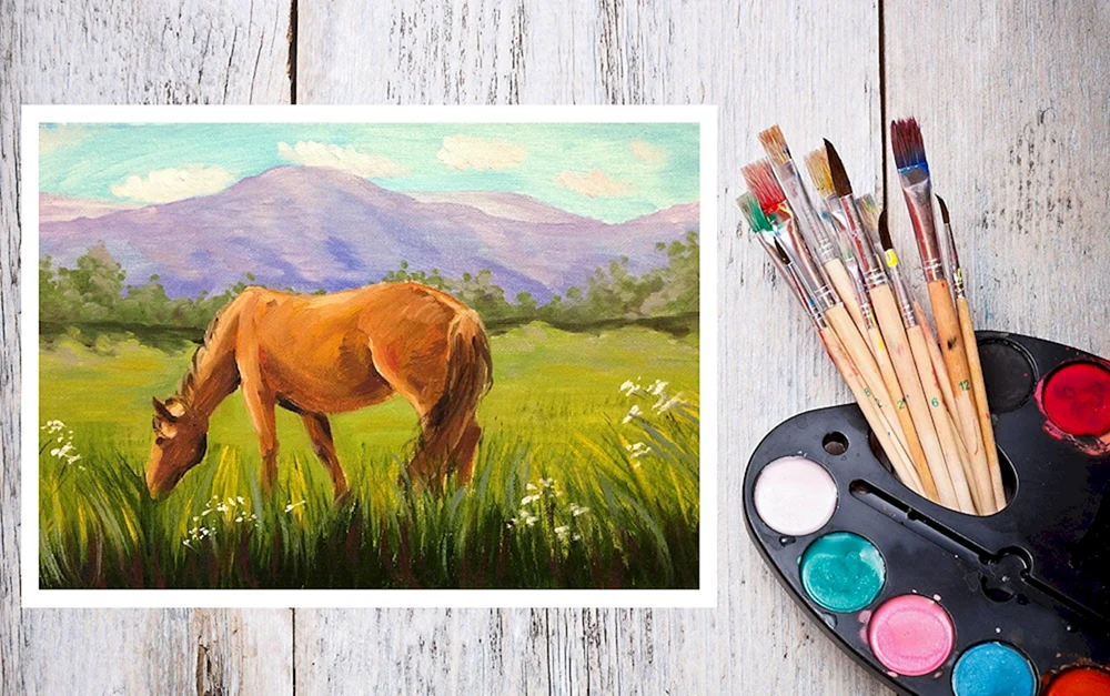Gouache-Malerei