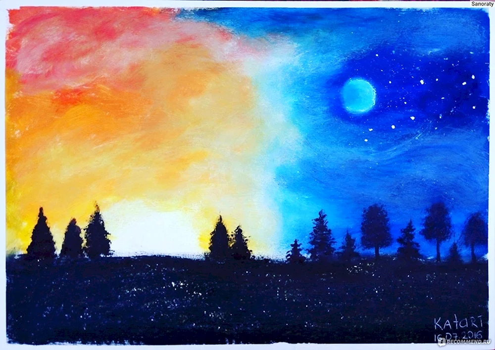 Gouache Zeichnungen zum Zeichnen