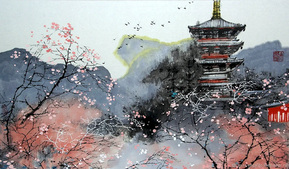 Gemälde von Aquarellmalern ChinasJapanKorea
