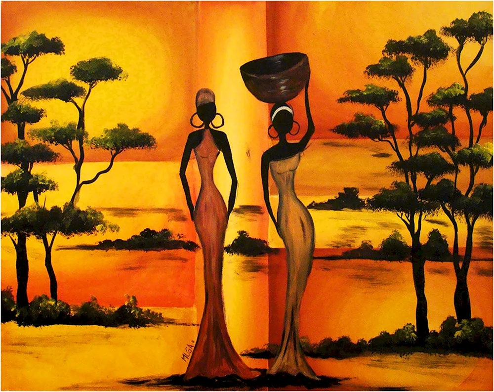 Marceau-Malerei von Afrika