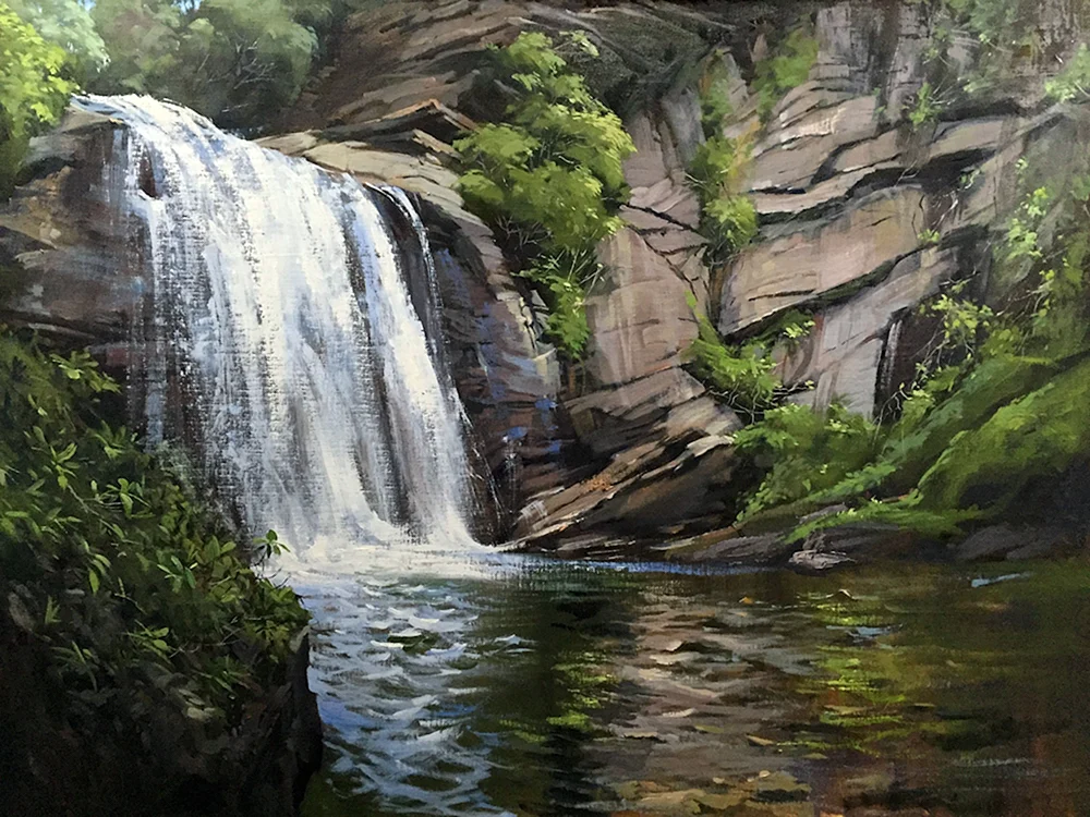 Carlo Bossoli Wasserfall Jur Jur