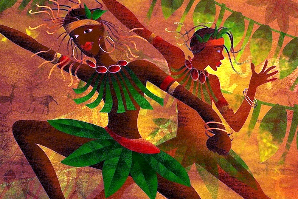 Gemälde im afrikanischen Stil