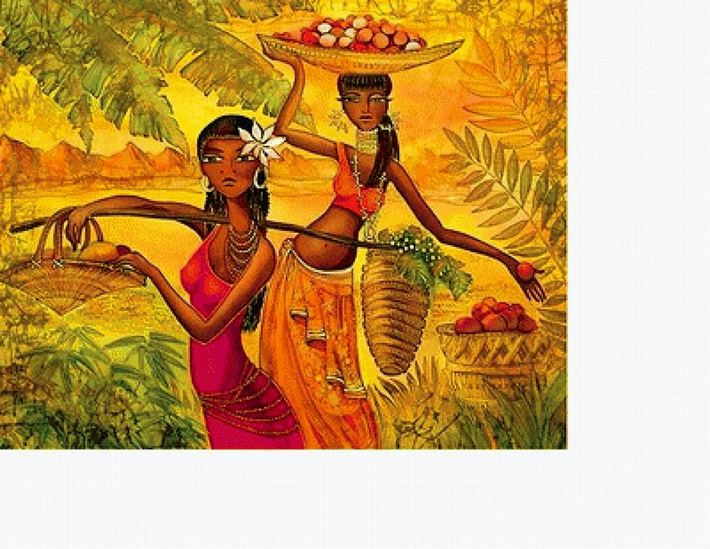 Malerei im afrikanischen Stil