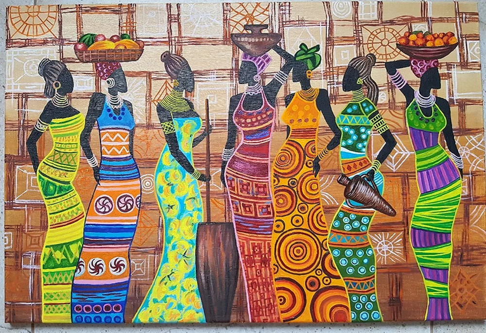 Afro-Malerei im Ethno-Stil