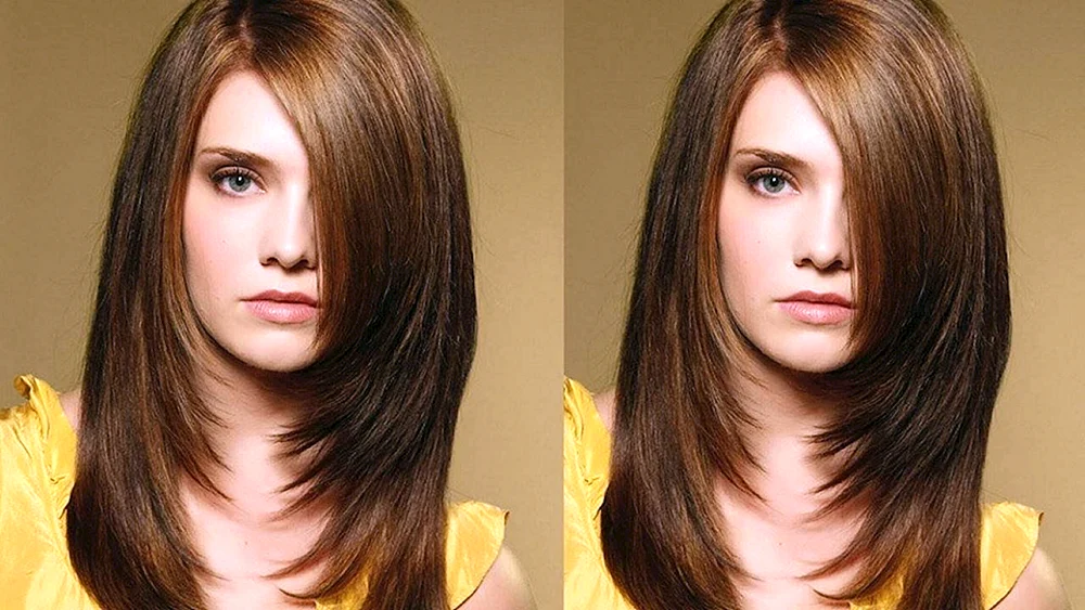 Schmeichelhafter Haarschnitt für mittleres Haar