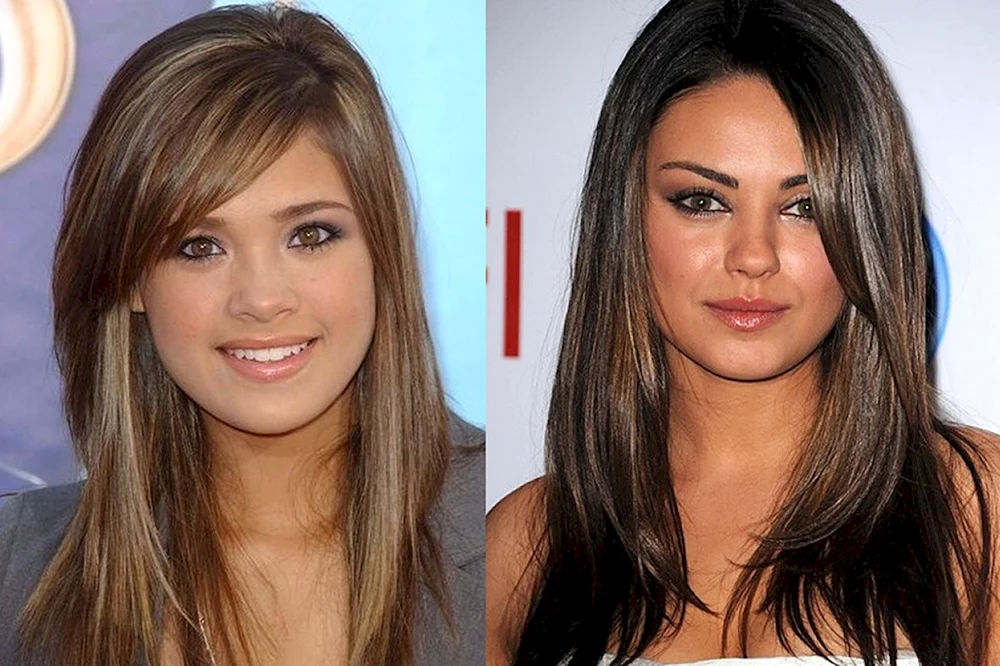 Cascade haircut with a ponytail