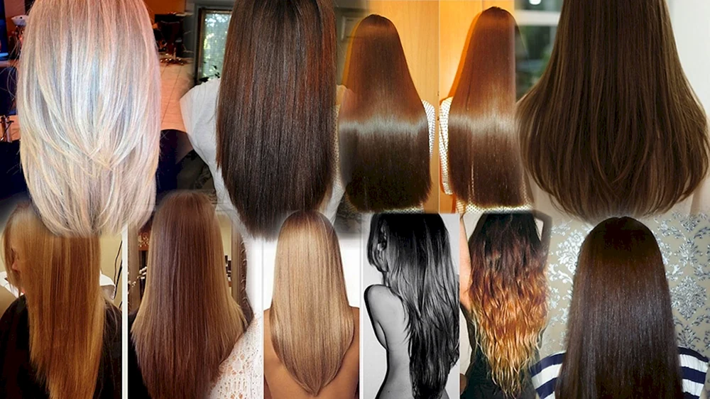 Oval geschnittenes Haar