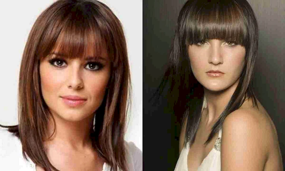 Lange Haare mit Pony