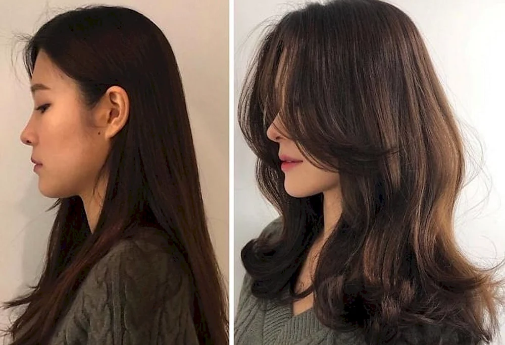 Koreanische Frauen mit Pony