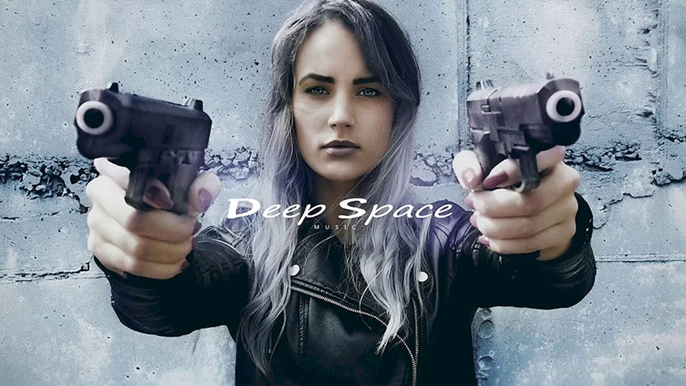 Redheaded girl with a gun