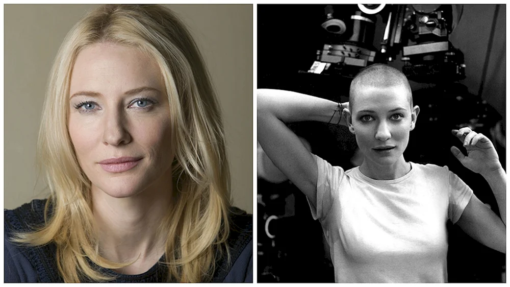 Kate Blanchett rasiert mit Glatze