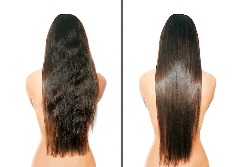 Keratin für Haar vorher und nachher