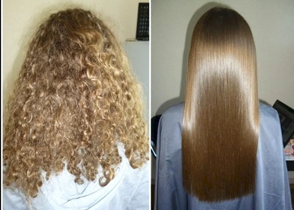 Keratin-Glättung für lockiges Haar