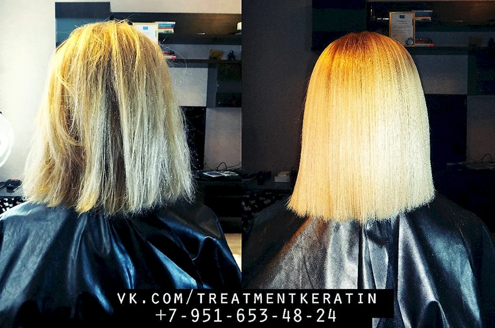 Keratin für kurze Haare. dünnes Haar kare