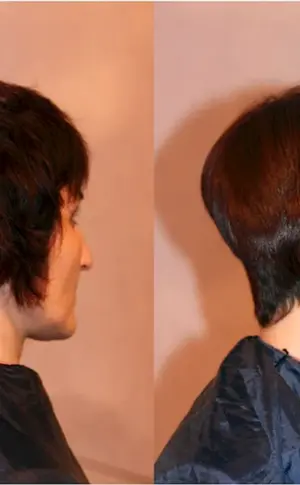 Keratin für kurzen Haarschnitt