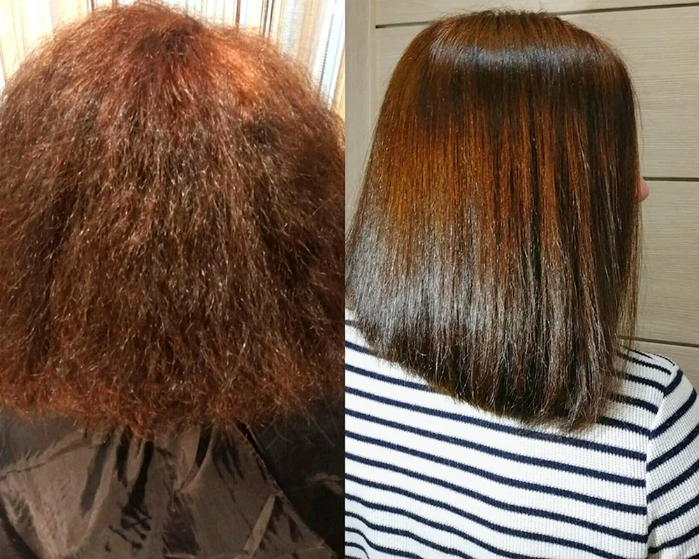 Keratin-Haarglättung für Kare