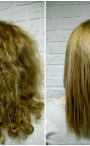 Keratin-Glättung für lockiges Haar