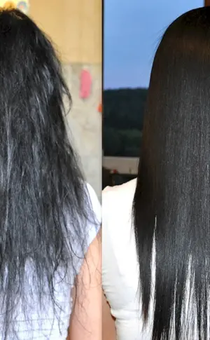 Keratin Haarglättung für schwarzes Haar