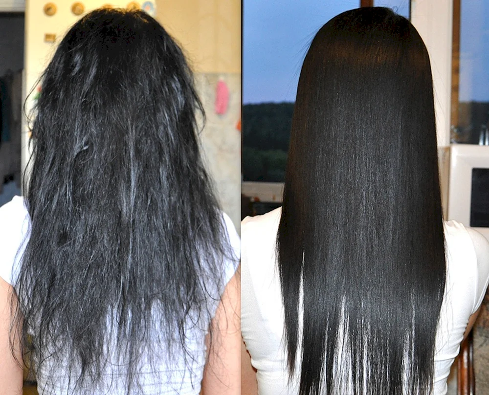Keratin Haarglättung für schwarzes Haar