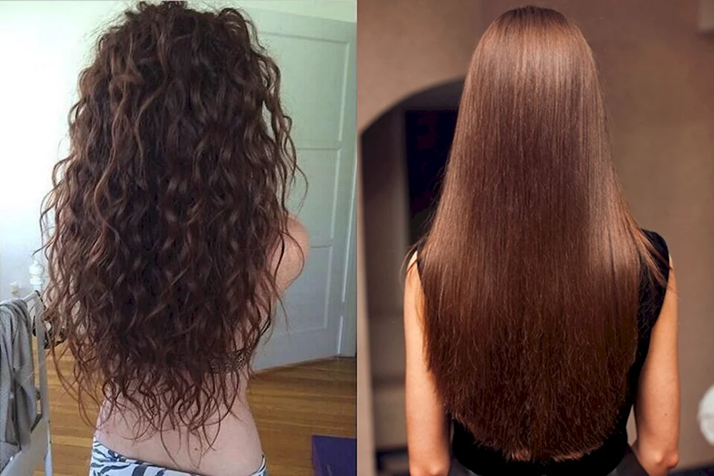 Keratin-Glättung für lockiges Haar mit Keratin