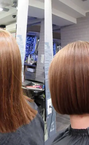 Keratin-Haarglättung für braunes Haar