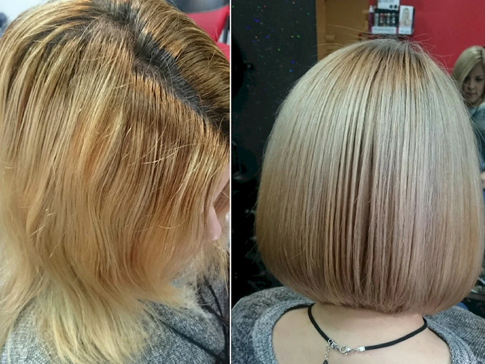 Keratin-Haarglättung für Kare