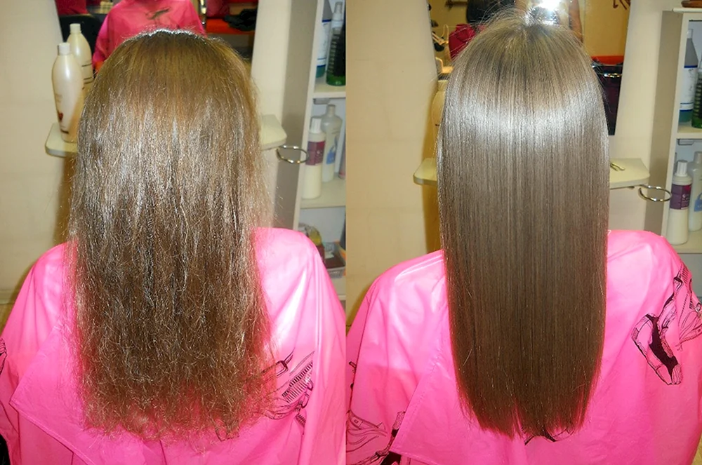 Keratin-Haarglättung