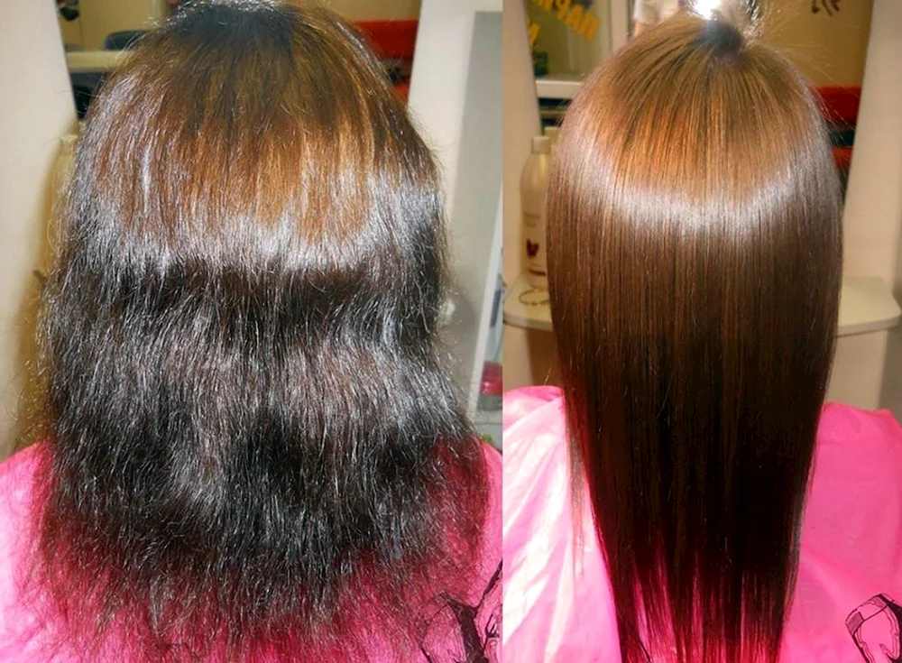 Keratin-Haarglättung