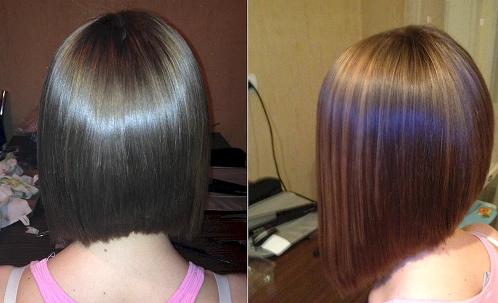 Keratin-Haarglättung für Kare