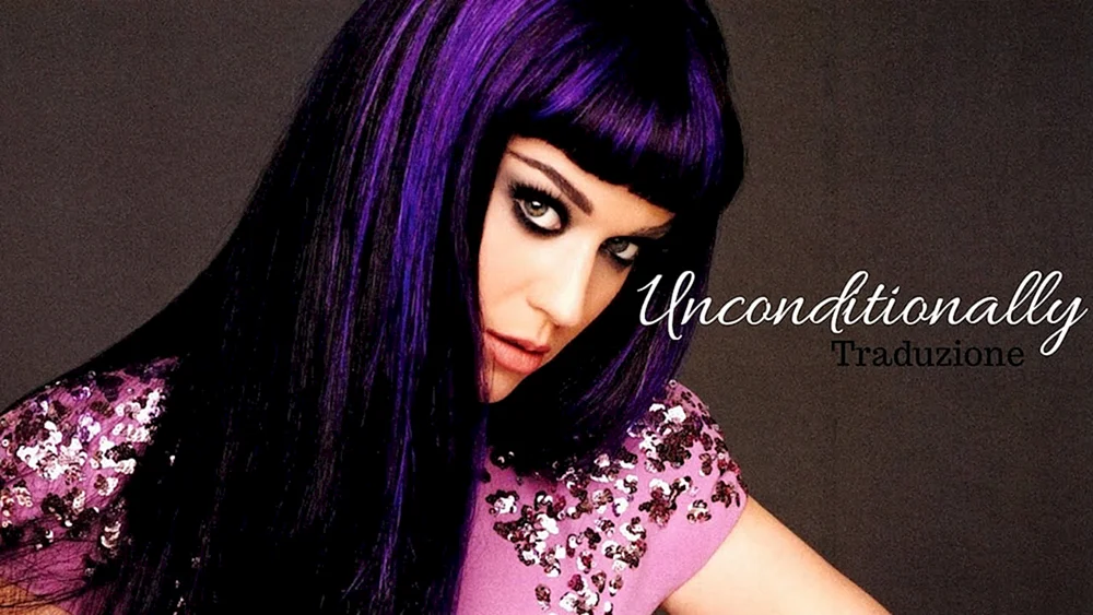 Katy Perry mit lila Haaren