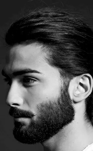 Haire style langes Männerhaar