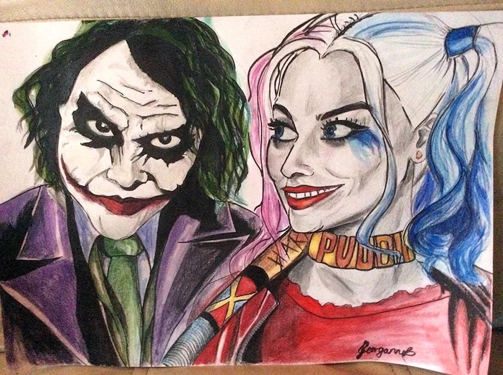 Joker hit Ledger Zeichnung