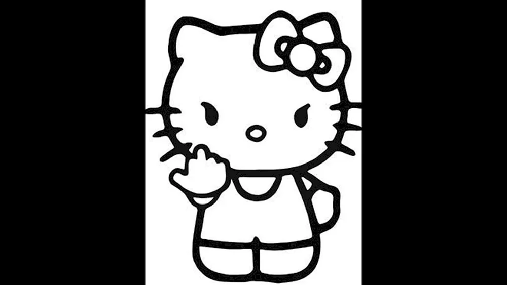 Hello Kitty schwarz-weiß