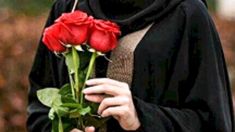Hijab mit Rosen