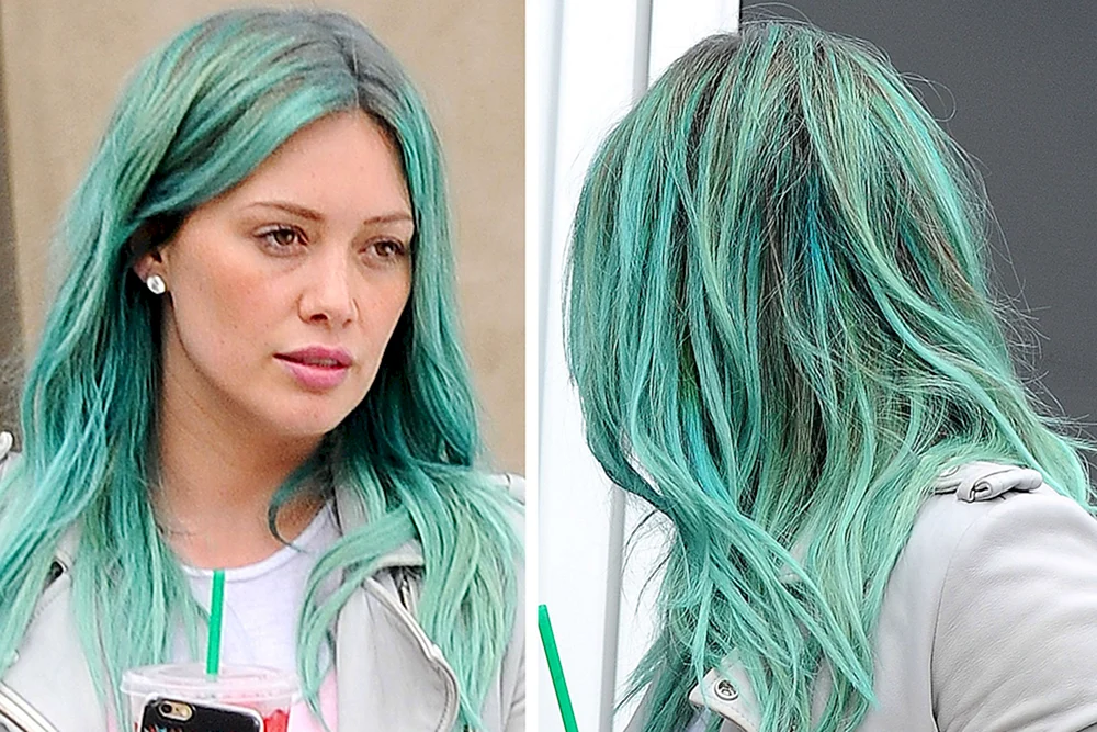 Hilary Duff mit grünem Haar