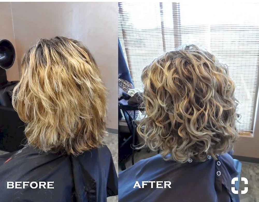Chemische Dauerwelle. Bio curl Dauerwelle