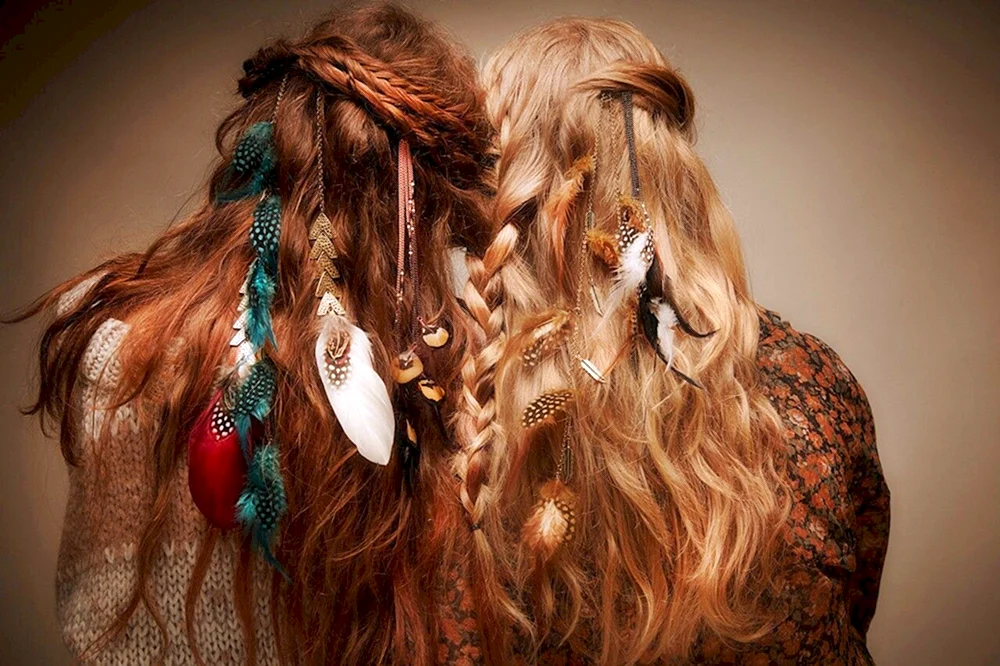 Hippie Chic Stil Frisur