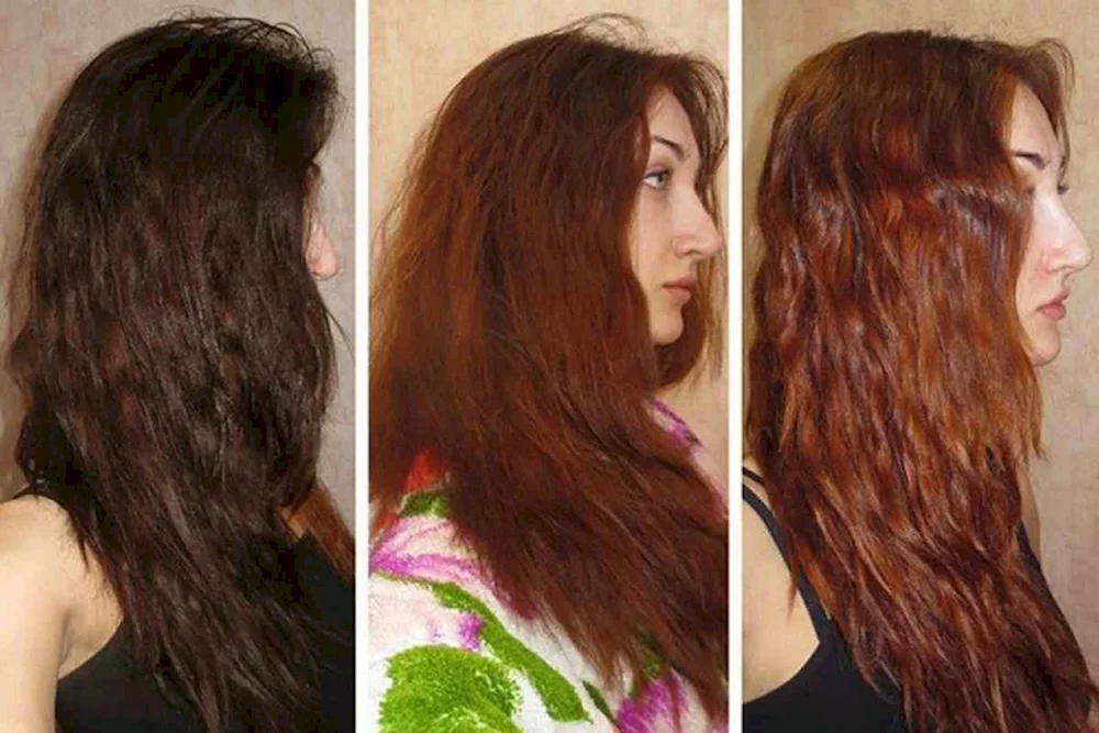 Haar nach Blondierung