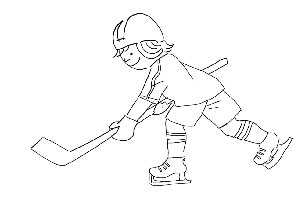 Hockey Bleistiftzeichnung