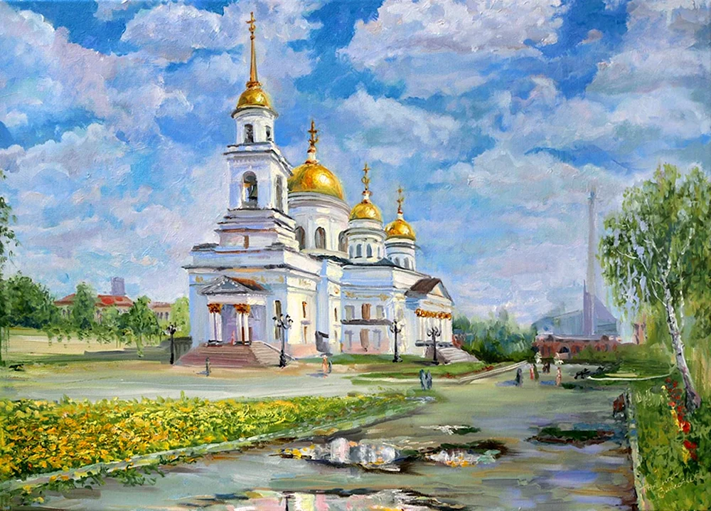 Der Tempel von Alexander Newski Egorievsk Malerei