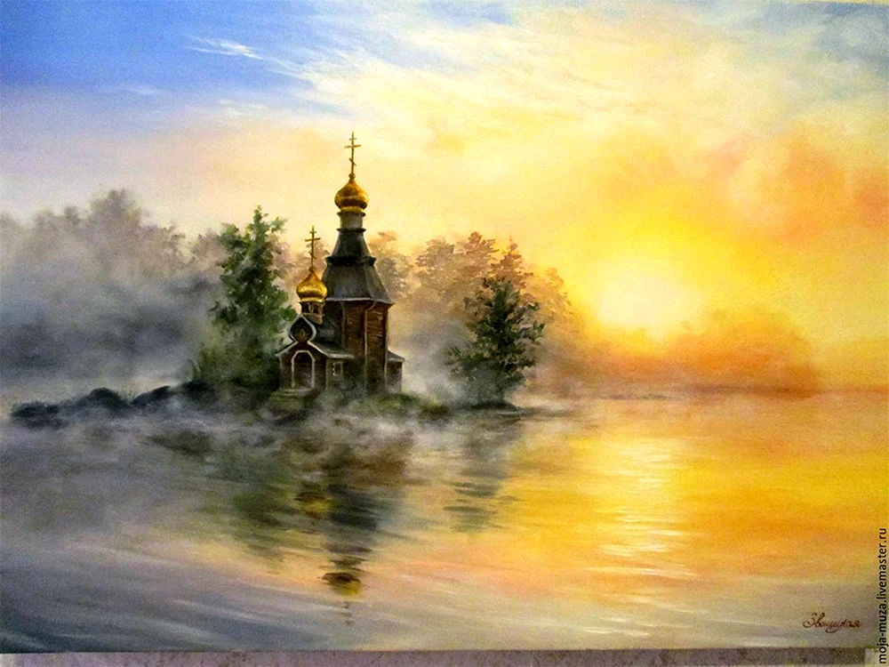 Die Kirche des Heiligen Andreas auf der Wuoksa Russland